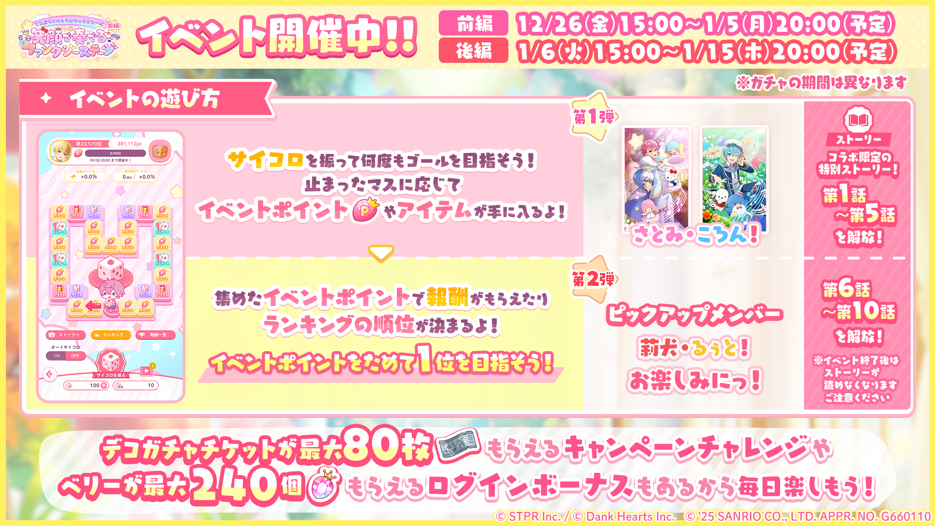すとぷり×サンリオキャラクターズ 笑顔で奏でるファンタジーステージ｜イベント概要